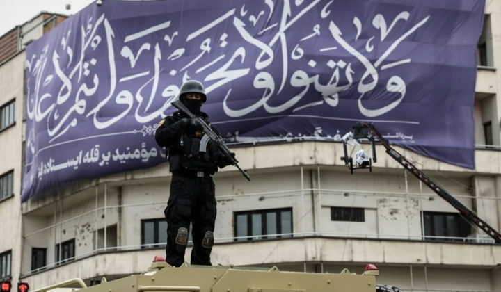 Iranian children in military training