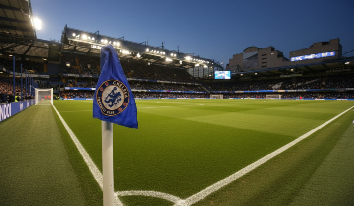 Chelsea Football Club emblem against bankruptcy