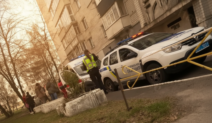 Автомобіль поблизу ліцею у Вінниці