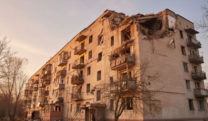 Image of destruction in Ukrainian regions