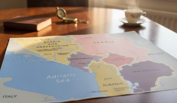 Map of Western Balkans: security issues