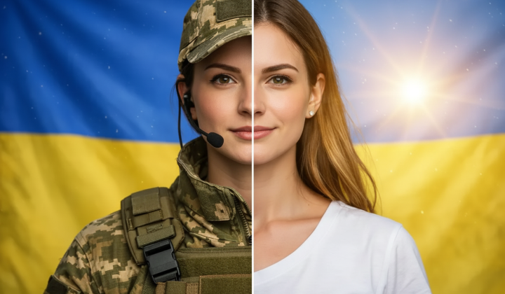 Жінка працює за комп'ютером в офісі