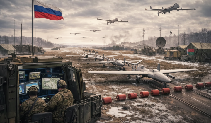 Russian drones over Belarus