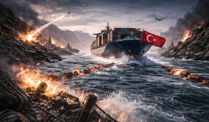 Turkish naval fleet in the Strait of Hormuz