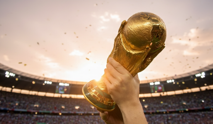 Trophy of the 2026 World Cup in the USA, Mexico, and Canada