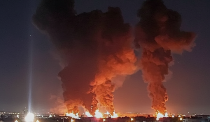 Mehrabad airport and petrochemical complex in Iran