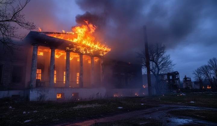 Ruins of XIX century estate in Kharkiv region