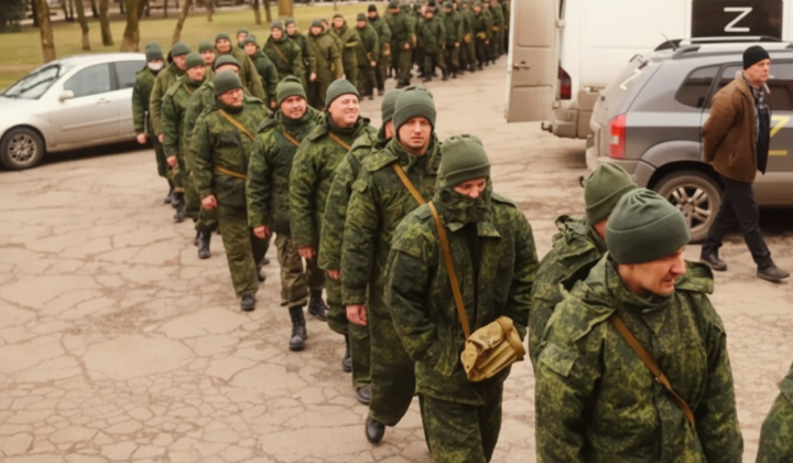 Workers in the occupied Luhansk region