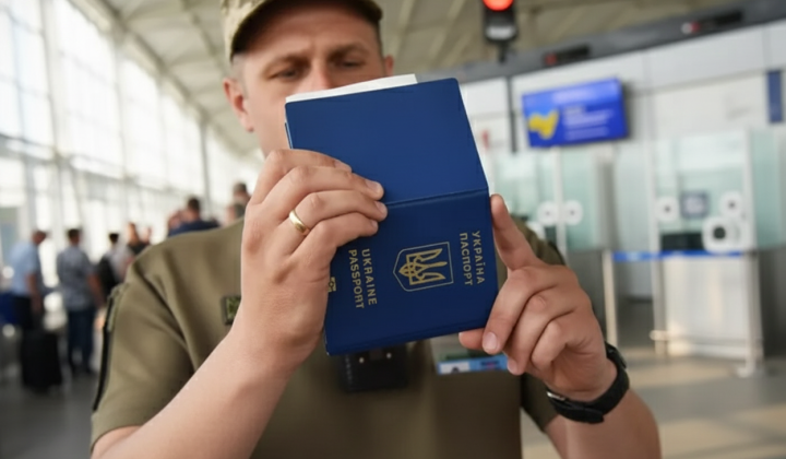 Молодой мужчина с чемоданом в руках