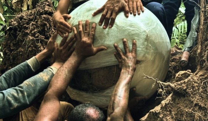 Giant urns with remains in the Amazon