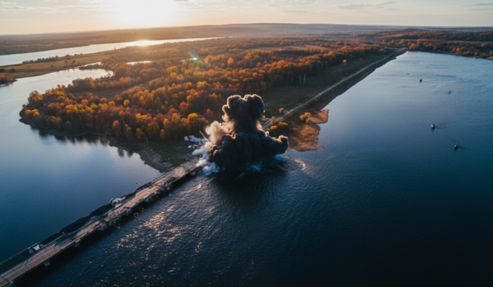 Атака на дамбу Печенізького водосховища