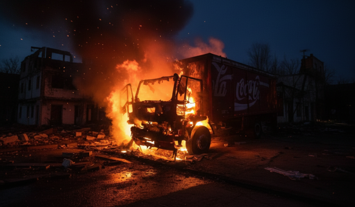 Нічна пожежа у житловому районі
