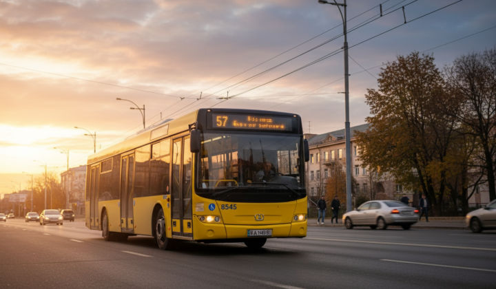 Buses to the cemetery in Kyiv