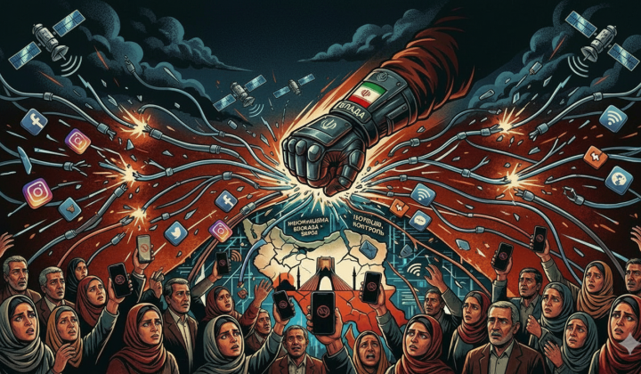 Chart of Internet outage in Iran