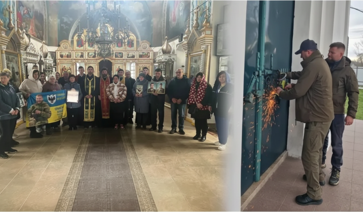 Cut locks from the temple in Chernihiv region