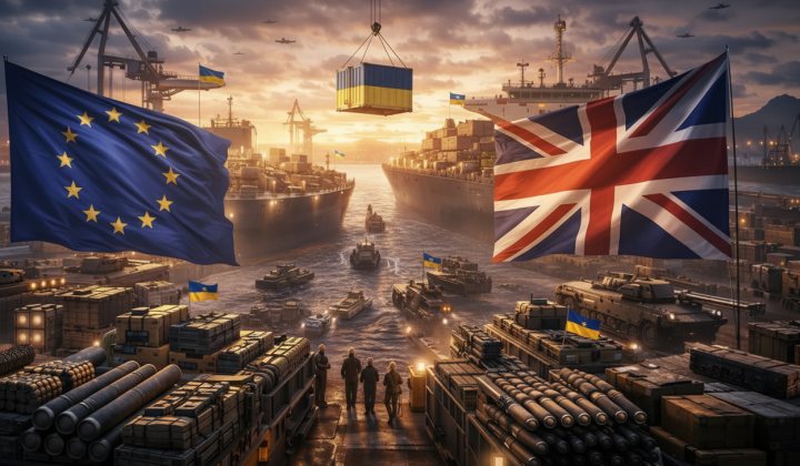 Flags of UK and EU