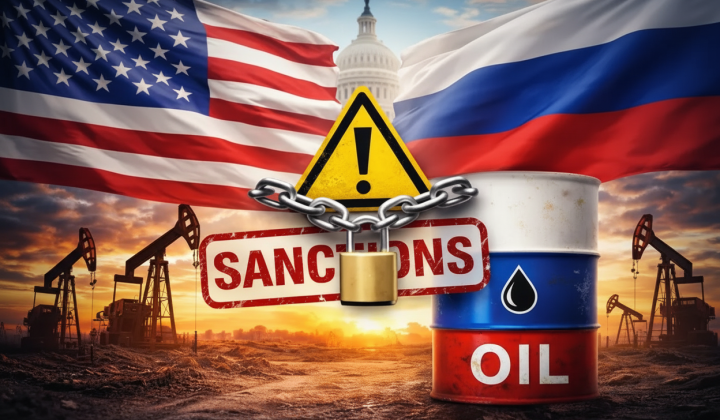 Танкер с нефтью на море