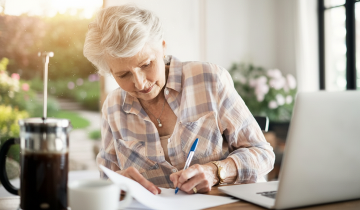 Pension and insurance period on the picture