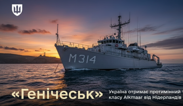 Ukrainian warship Genichesk at sea