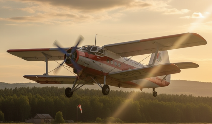 Російські літаки Ан-2 в небі