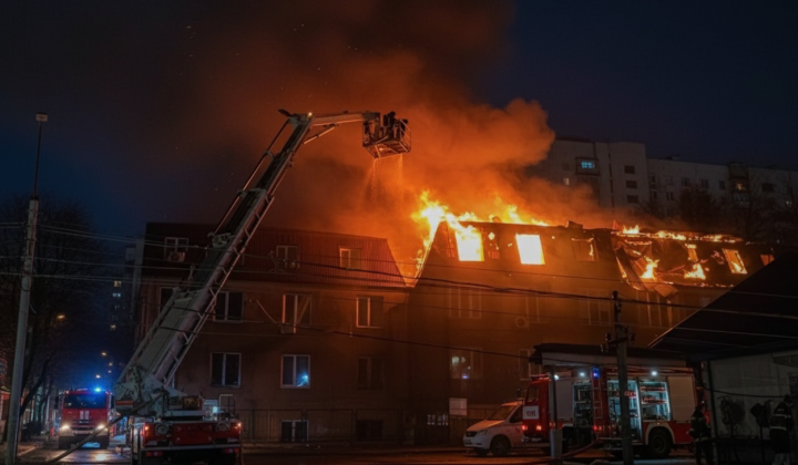 Пожар в Махачкале: эвакуация жильцов, 600 квадратных метров