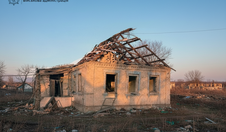 Фото пошкодженого населеного пункту в Запорізькій області