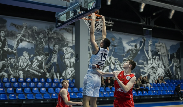 Logos of Dnipro and Kyiv-Basket teams