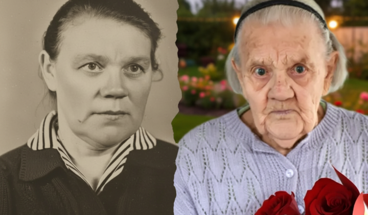 Photo of 100-year-old scout Hanna Kryvosheieva
