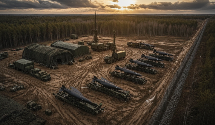 Launch of rocket drones near Russian border