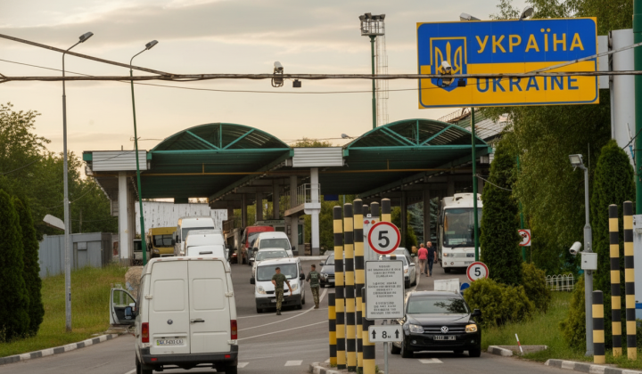 Ukrainian woman returning from Polish border