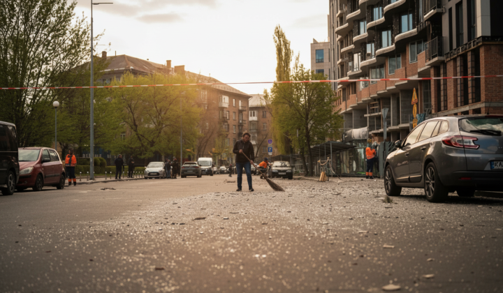 Последствия атаки дронов в Киеве