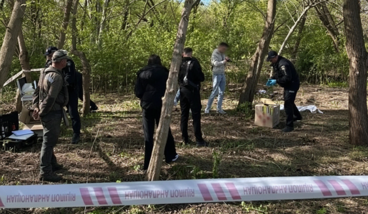 Тіло немовляти в сумці в парку