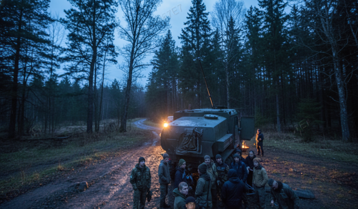 Destroyed base of 'Akhmat' after operation by GRU