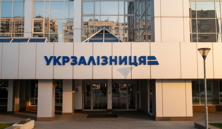 Деньги и логотип Укрзалізницы