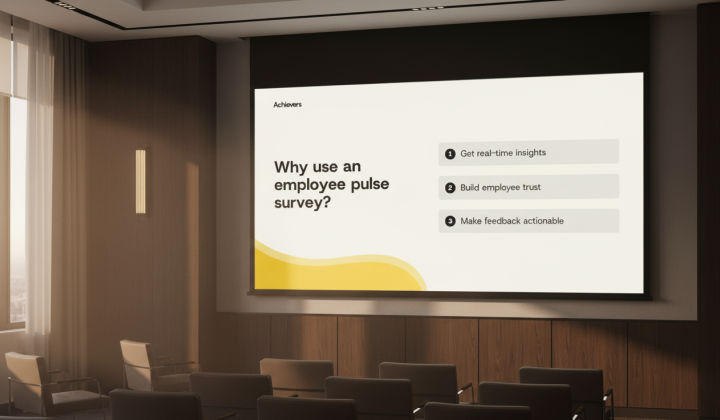 Chart with employee pulse survey