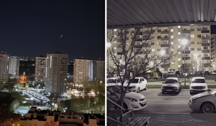 Дрон над Самарой ночью