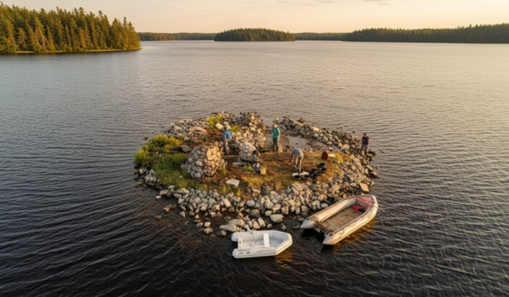 Археологи нашли подводное деревянное основание