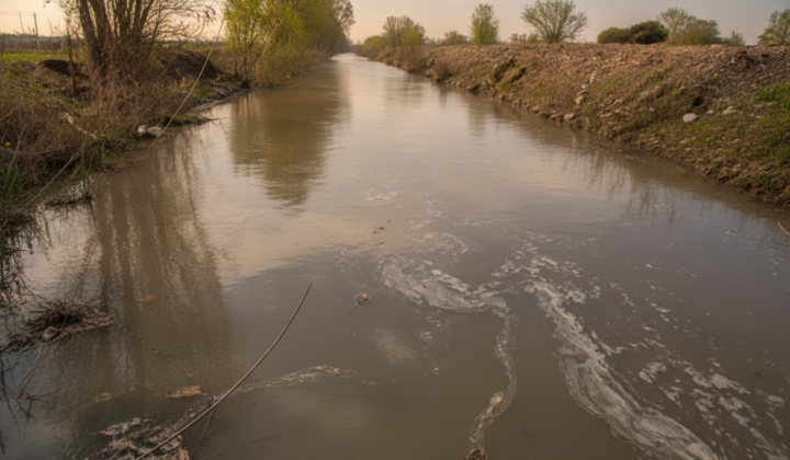 River in Mariupol polluted by occupants