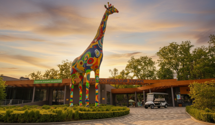 Electric cars in Kyiv zoo