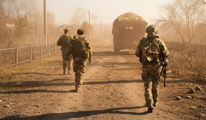 Militants attacking with weapons