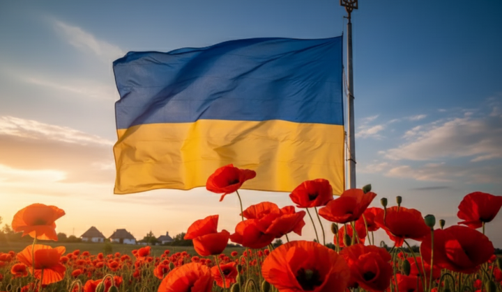 Зображення президента Зеленського з російським прапором