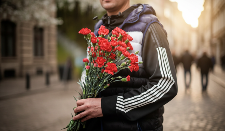 Задержание мужчины из-за георгиевской ленты