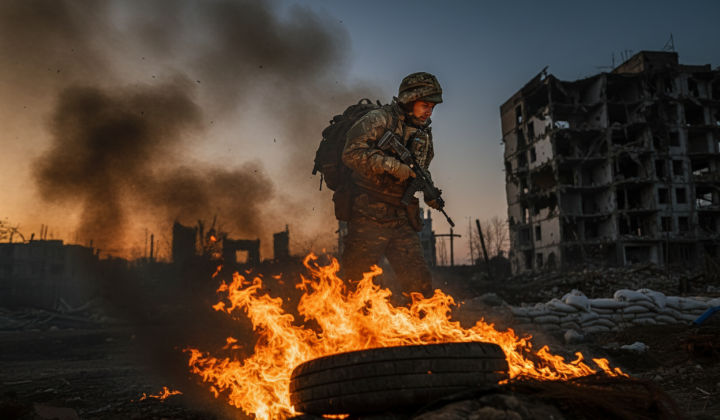 Russian forces attacking in Donetsk