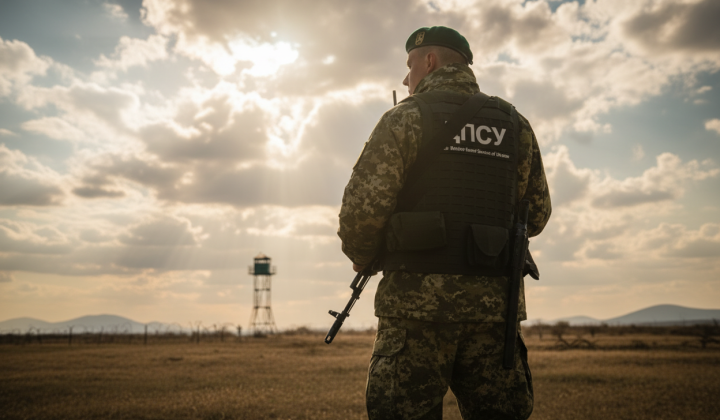 Госслужащие с гербом Украины в аэропорту