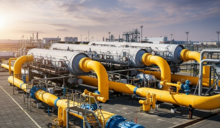 Gas import reduction graph in April