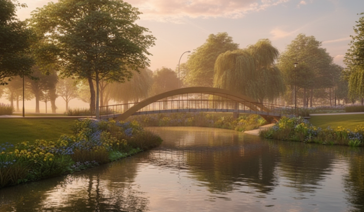 Pedestrian bridge between Kyiv and Vilnius
