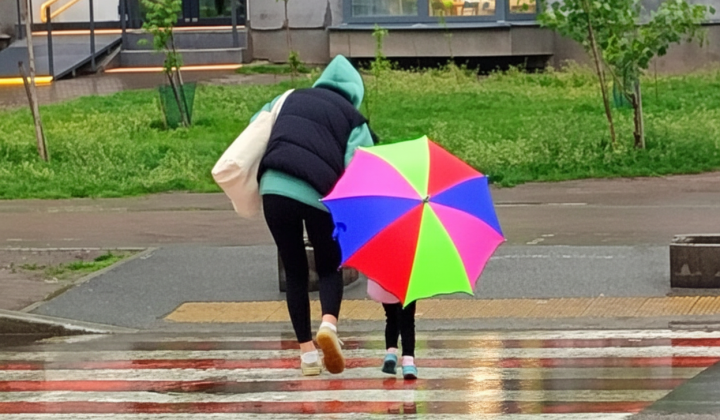 Heavy rain in Kyiv