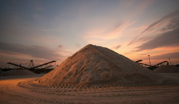 Illegal sand mining at the cemetery