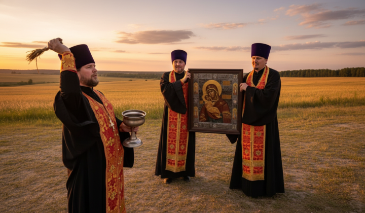Cross procession through drone attacks
