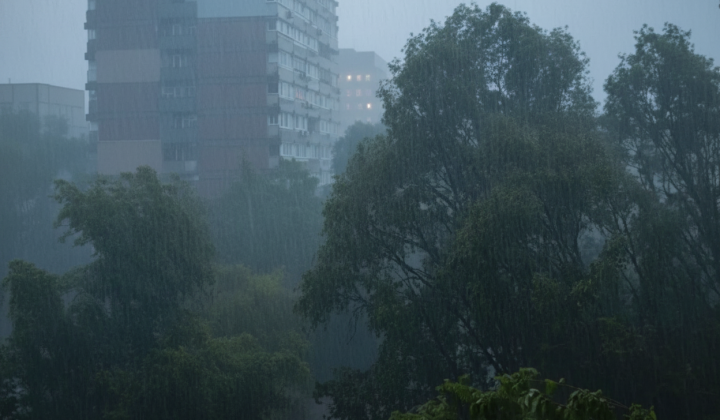 Thunderstorms and hail over Ukraine